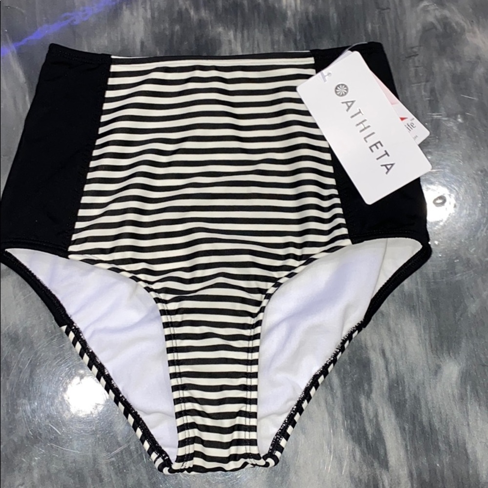 ATHLETA HIGH WASTED BIKINI SWIM BOTTOMS BRAND NEW